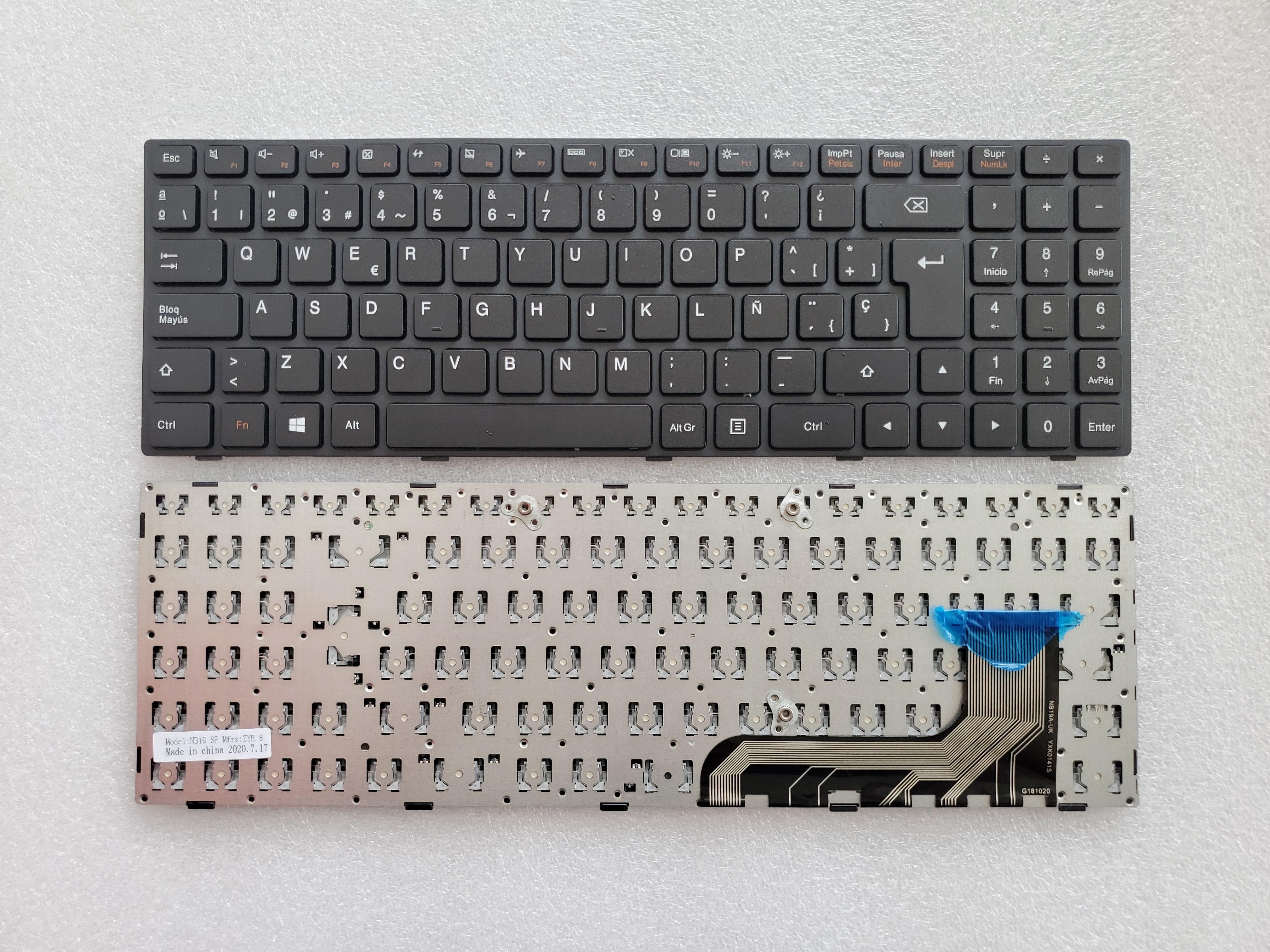 Picture of New Replacement Laptop Keyboard For LENOVO 100-15IBY short-term BLACK FRAME BLACK (OEM) SP Layout